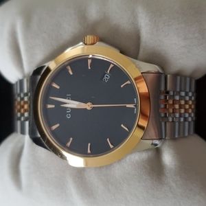 Gucci G-Timeless Two Tone (Silver/Rose Gold) Watch - Unisex